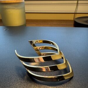 Express Gold Geometric Chevron Cuff Bracelet